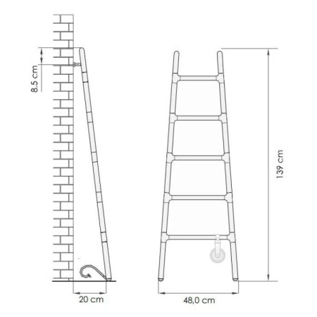Полотенцесушитель электрический Wonzon & Woghand Rotenburg WW-PR207-MW 50х140 белый