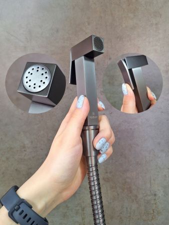 Гигиенический душ со смесителем AltroBagno BM AltroBagnoBM060121GM оружейная сталь