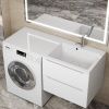 Раковина из искусственного камня Uperwood Cosmos 291020412 120х50 над стиральной машиной цвет белый
