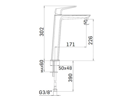 Смеситель Mamoli Spartaco 492600009001 на столешницу хром