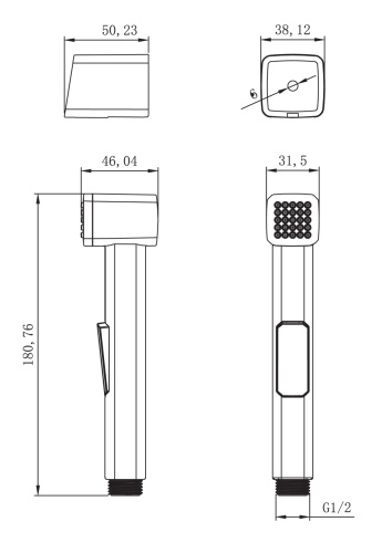 Лейка гигиенического душа LeMark LM8089C хром - фото 2