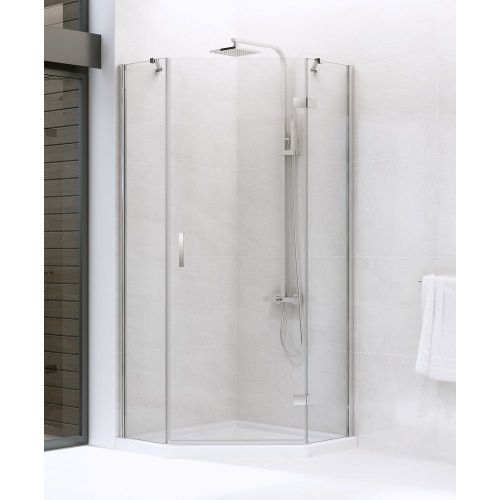 Душевой уголок New Trendy NEW AZZURA Chrome K-0338 90х90 стекло прозрачное профиль хром без поддона - фото 2