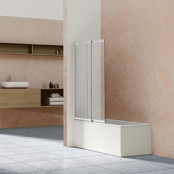 Душевая шторка на ванну Vincea VSB-1E VSB-1E100CL 100х145 стекло прозрачное профиль хром глянцевый ориентация универсальная