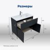 Тумба под раковину Aquanet Алвита New 00303900 70х50 напольная цвет серый