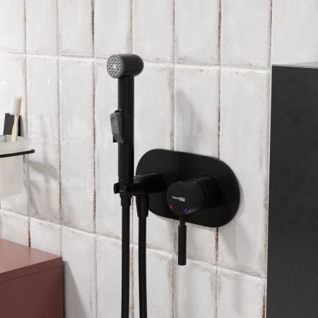 Гигиенический душ со смесителем Wasserkraft Gollach 3300 3338 черный