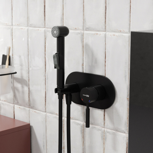 Гигиенический душ со смесителем WasserKRAFT Gollach 3300 3338 черный - фото 2