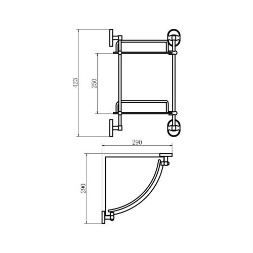 Полка в ванную комнату Fashun A1907-2 - фото 3