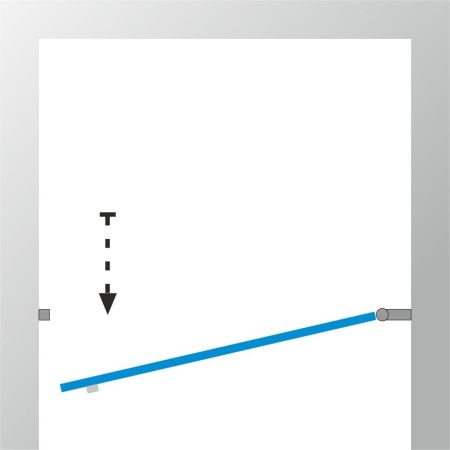 Душевая дверь Тритон Уно Щ0000036860 70х185 стекло прозрачное профиль хром