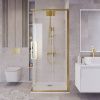 Душевой уголок Grossman Cosmo 300.K33.02.1010.32.00 100х100 стекло прозрачное профиль золото без поддона