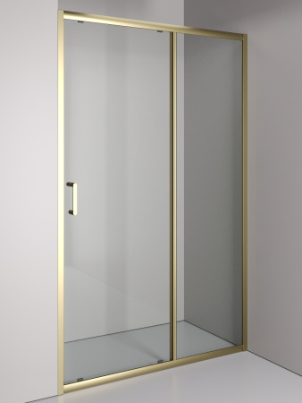 Душевая дверь Orange E02-120TGY 121х190 стекло прозрачное профиль золото глянцевое