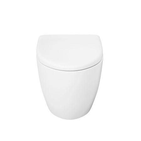 Унитаз подвесной Grossman Санфаянс GR-4451S белый с сиденьем микролифт безободковый каскадный смыв