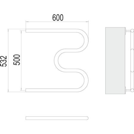 Полотенцесушитель водяной Terminus 4620768881169 60х55 хром