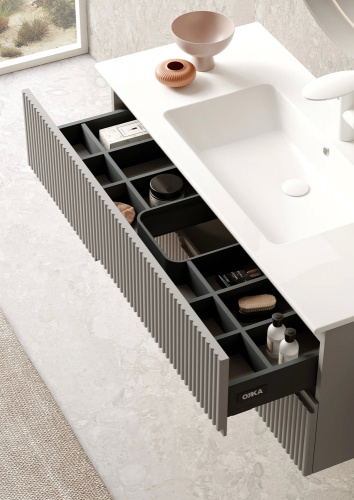 Тумба с раковиной Orka Moonlight 5001502 91х51х51 цвет бежевый матовый - фото 5