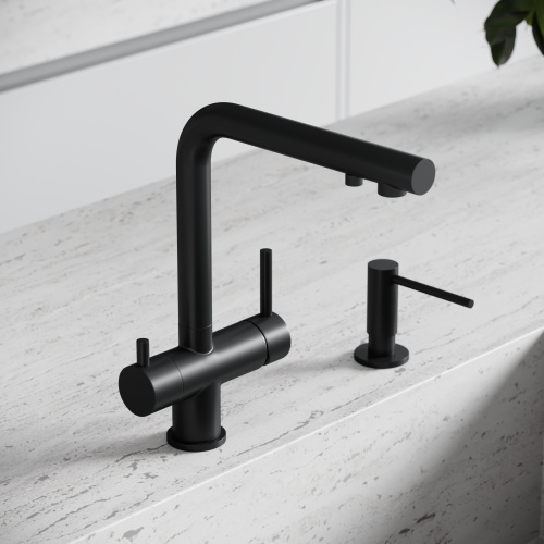 Смеситель для кухни Sancos Foster SC4014MB на мойку черный - фото 2