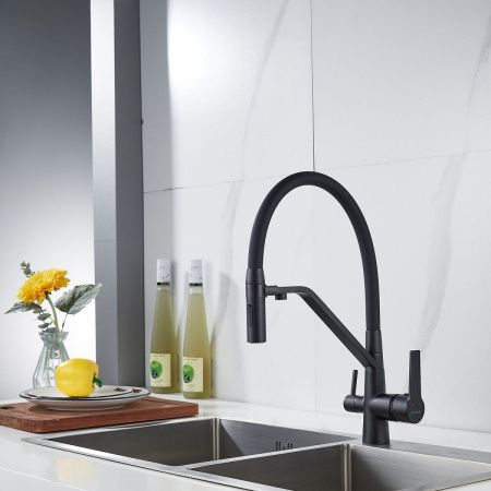 Смеситель для кухни Shevanik S278H на мойку черный