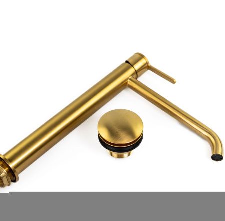 Смеситель для раковины Emmevi Filobrass 85003BIG/ORS на столешницу золото