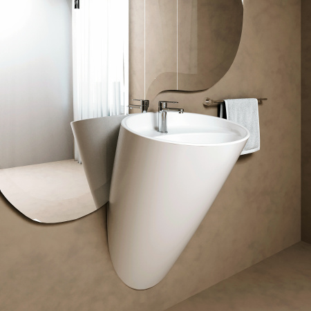 Раковина из сантехнического фарфора Ambassador Queen 116T20102 54х47 подвесная цвет белый матовый 1 отверстие под смеситель