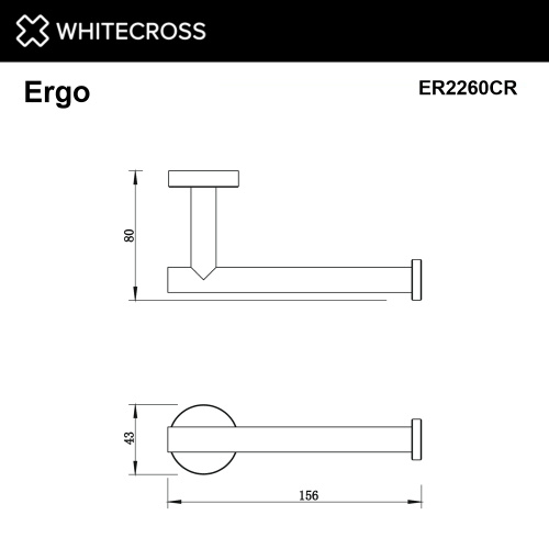 Бумагодержатель Whitecross ERGO chrome ER2260CR - фото 2