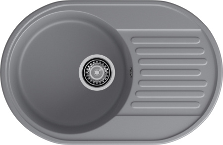 Кухонная мойка Granfest Quarz 18 темно-серый 74х48 цвет темно-серый поверхность матовая