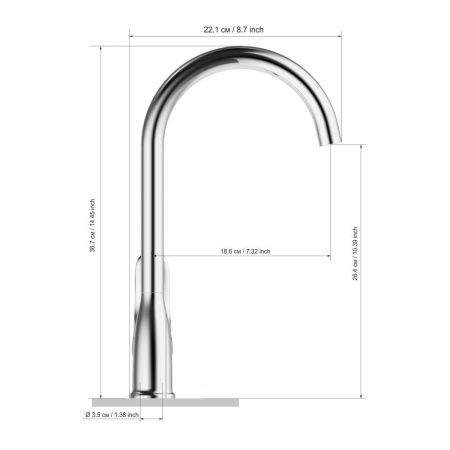 Смеситель для кухни Tokito TAKASE TOK-TAK-1013 на мойку хром