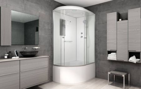 Душевая кабина AvaCan D512SREL 120х90 четверть круга с крышей ориентация универсальная