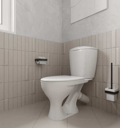 Унитаз-компакт напольный с бачком Santeri Версия 1P4033S0000BF белый с сиденьем каскадный смыв