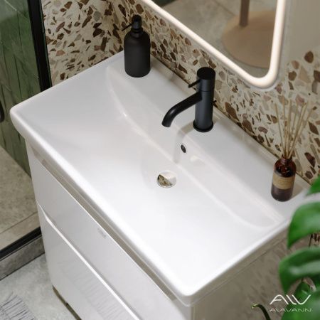 Тумба с раковиной Alavann Lana ALV0978000 70х50 напольная цвет белый