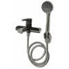 Смеситель для ванны и душа Haiba HB805-7 HB60805-7 настенный черный/хром