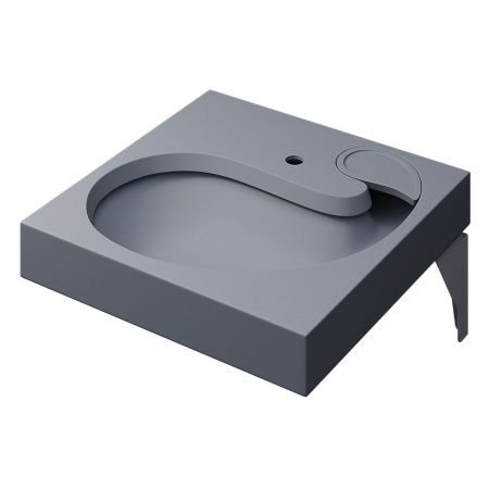 Раковина из искусственного камня Uperwood Comforty 2930205238 60х60 над стиральной машиной цвет серый