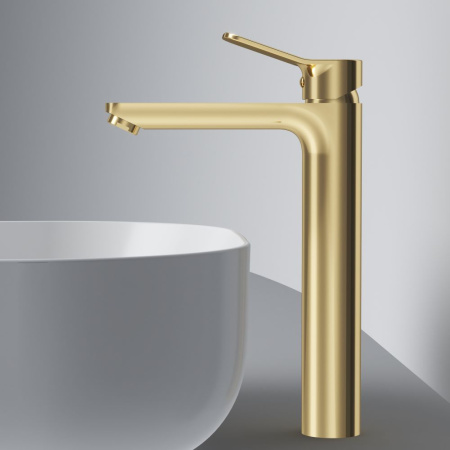 Смеситель Am.Pm X-Joy F85A92099 на раковину/на столешницу золото без термостата