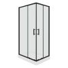Душевой уголок Parly ZQ121B 120х80 стекло прозрачное профиль черный с поддоном