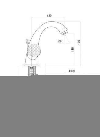 Смеситель Fiore 17CR0623 на раковину хром