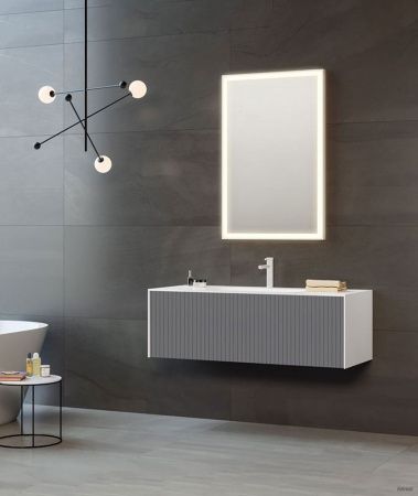 Тумба с раковиной Orka Cube 3000371 80х50 подвесная цвет черный/белый