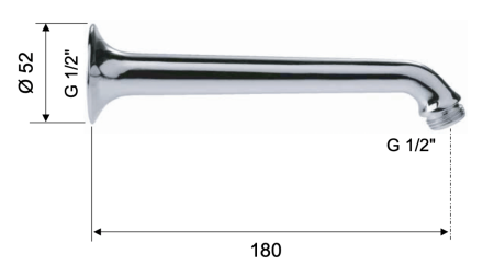 Кронштейн для верхнего душа Remer 34420 хром