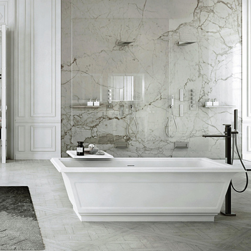 Ванна из литьевого мрамора Gessi Eleganza 46715#521 180х85 отдельностоящая прямоугольная - фото 3