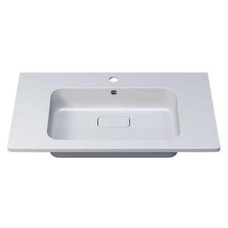 Раковина из искусственного камня Uperwood Lagoon 35480000003 80х50 полувстраиваемая цвет белый