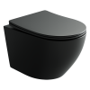 Унитаз подвесной Ceramica Nova UNO CN11001MB черный матовый с сиденьем микролифт безободковый душевой смыв Унитаз подвесной Ceramica Nova UNO CN11001MB черный матовый с сиденьем микролифт безободковый душевой смыв