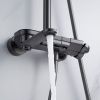 Душевая стойка Shevanik S4726T настенная цвет оружейная сталь