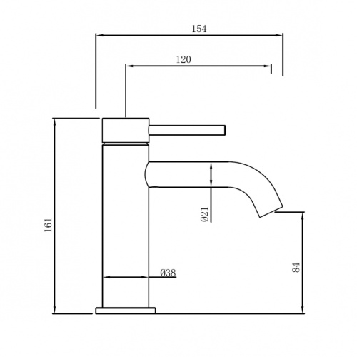 Смеситель Abber Wasser Kreis 316 AF8110BST на раковину сталь брашированная - фото 3
