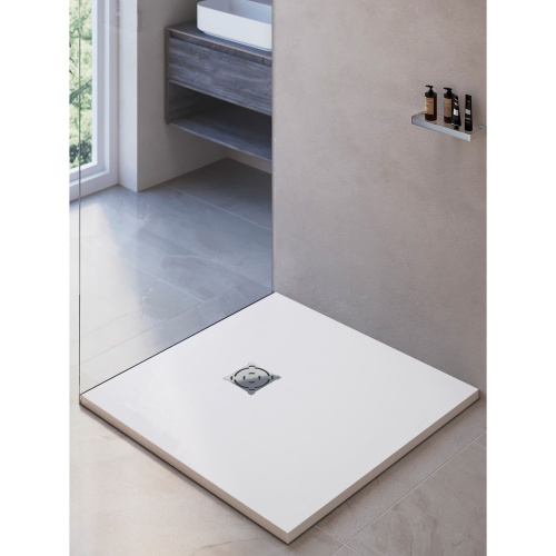 Душевой поддон RGW Stone Tray 16152010-01 100x100  искусственный камень белый - фото 5