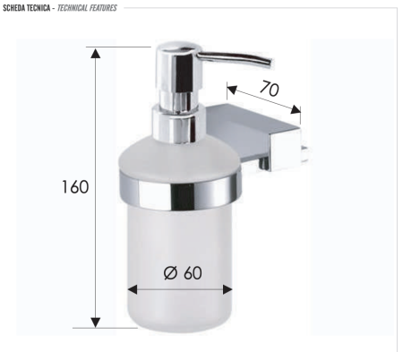 Дозатор Remer Minimal INOX Mi13INOXCR