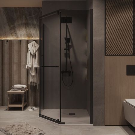 Душевой уголок Grossman Pragma 302.K33.03.9090.21.10 90х90 стекло тонированное профиль черный без поддона