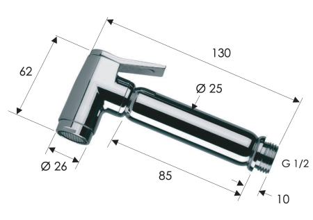 Лейка гигиенического душа Remer 332OLAX хром