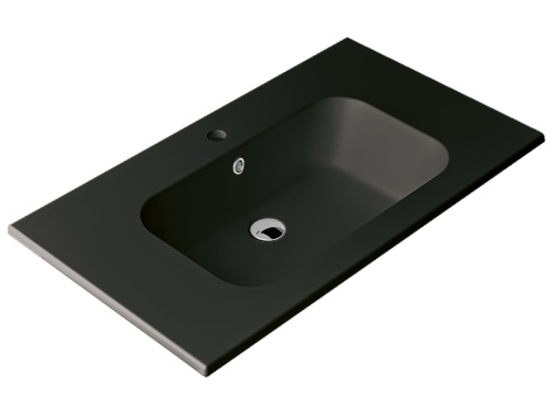 Раковина из санфаянса Berloni Bagno LAVQADINCXR55 190 91х52 встраиваемая цвет черный