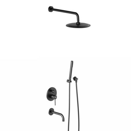 Душевая система Damixa Scandinavian Pure 936510300 встраиваемая в стену цвет черный
