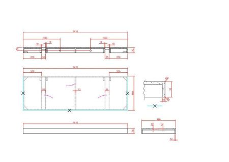 Столешница Armadi Art Flat 869-140-CLCT 140х50 накладная цвет белый