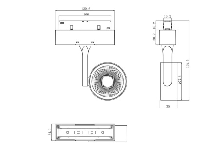 Трековый светильник Maytoni Technical Oko (Око) TR024-2-10B3K