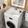 Раковина из искусственного камня Uperwood Comforty 291021038 60х60 над стиральной машиной цвет белый