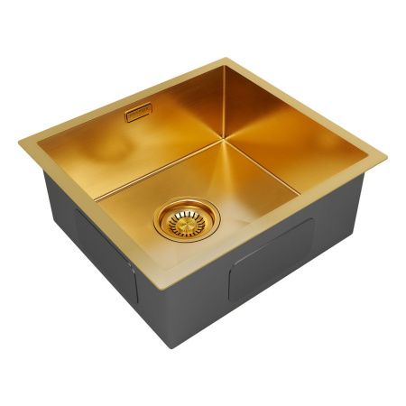 Кухонная мойка Paulmark ALLER 48 UNI PM804844-BG 45х40 цвет золото поверхность брашированная