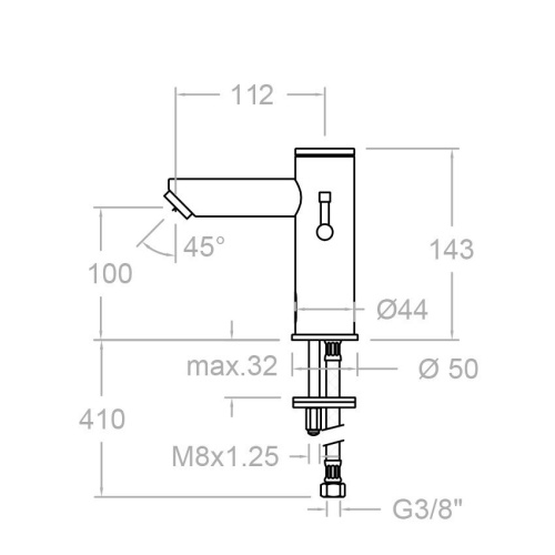 Смеситель сенсорный Ramonsoler SOLTRONIC 8115B на раковину хром - фото 2